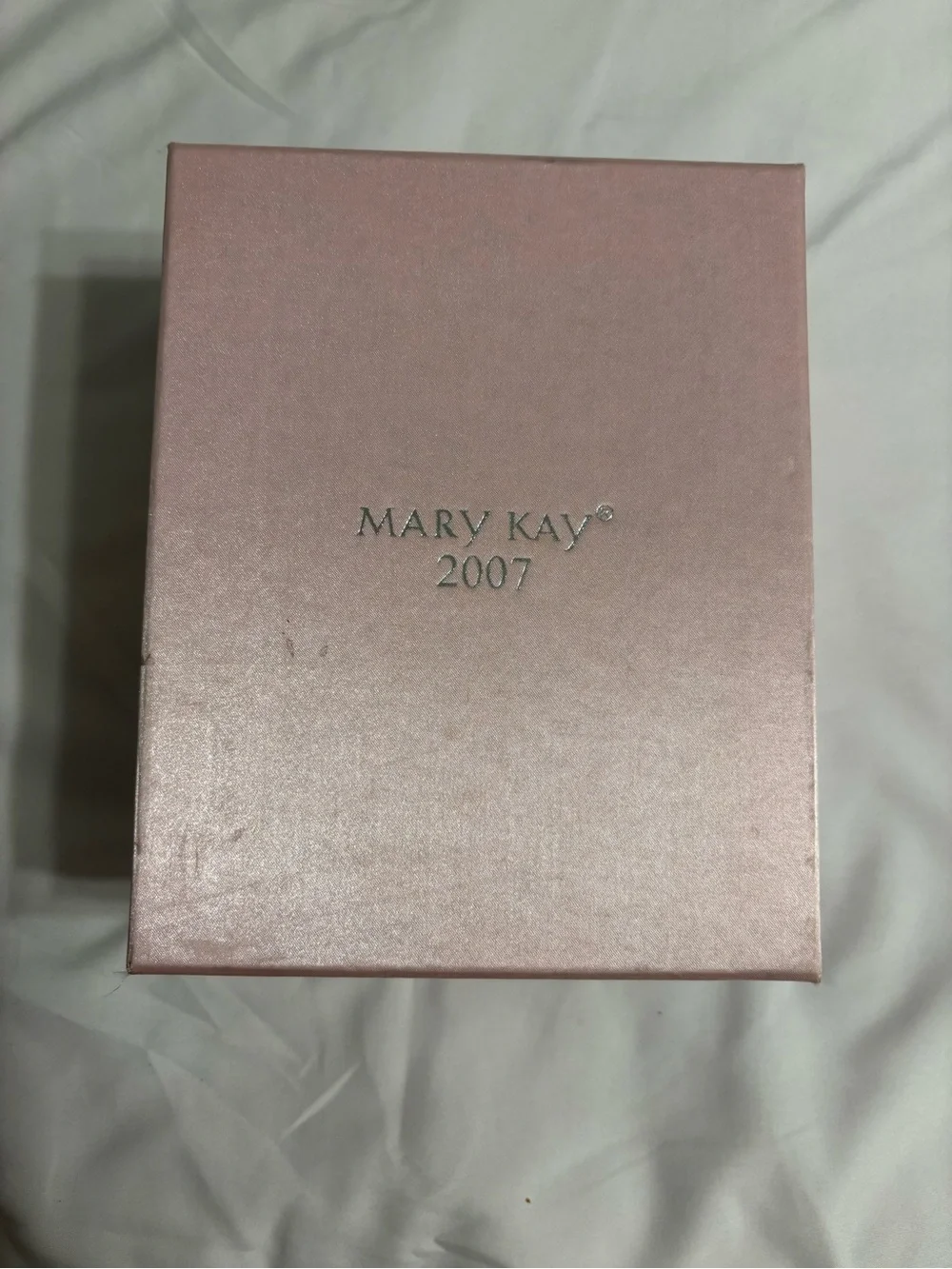 Mary Kay 2007 Pink Heart Ornament w Stand & Box Retired Collectible